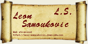 Leon Samouković vizit kartica